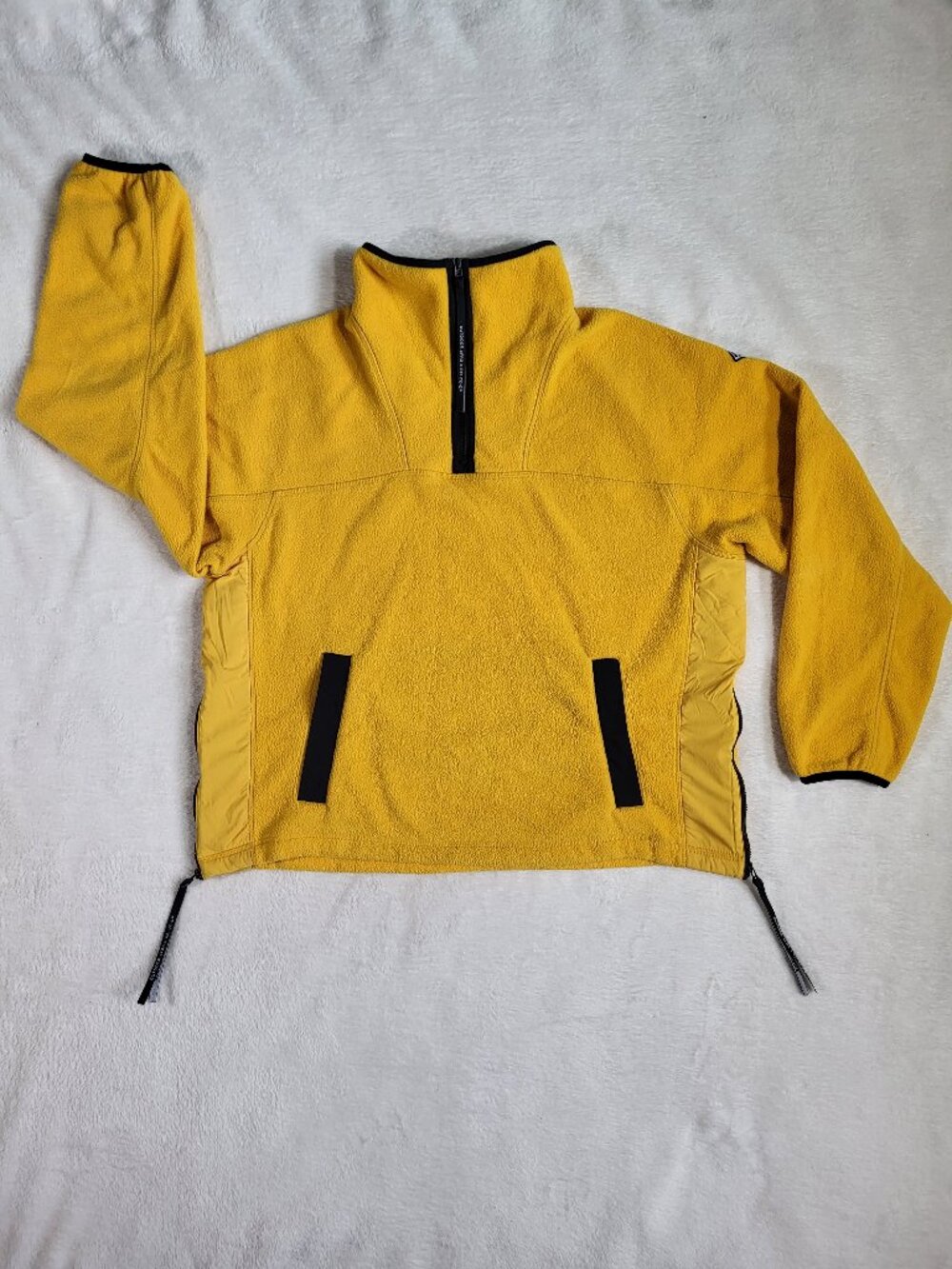 Outdoor Afro X REI Co-op Yellow Fleece Pullover with Black Accents 1/4 Zip L